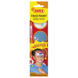Farby do malowania twarzy JOVI Adventure, 3x8ml, z pędzelkiem i gąbką, mix kolorów