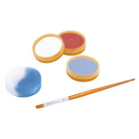 Farby do malowania twarzy JOVI Adventure, 3x8ml, z pędzelkiem i gąbką, mix kolorów