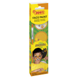Farby do malowania twarzy JOVI Animal, 3x8ml, z pędzelkiem i gąbką, mix kolorów