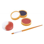 Farby do malowania twarzy JOVI Scary, 3x8ml, z pędzelkiem i gąbką, mix kolorów