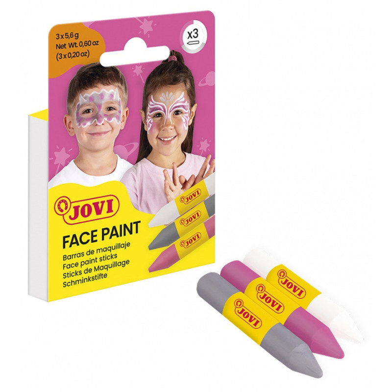 Kredki do malowania twarzy JOVI Fantasy, 3x5,6g, 3 szt., mix kolorów