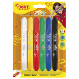 Farby do malowania twarzy JOVI, w sztyfcie, ze skuwką, 6 szt., mix kolorów