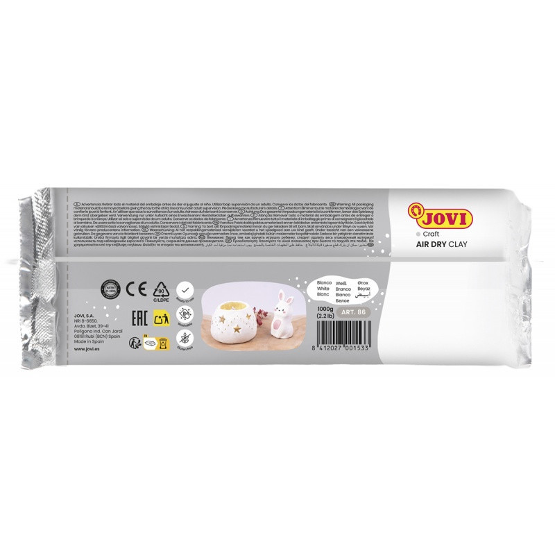 Glina samoutwardzalna JOVI, 1000g, biała