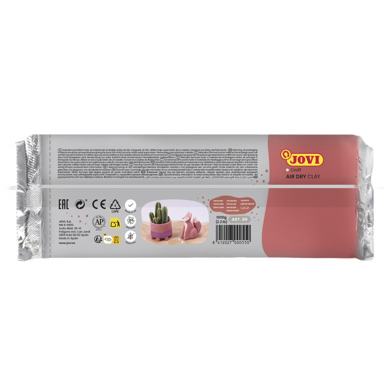 Glina samoutwardzalna JOVI, 1000g, ceglana (terracotta)