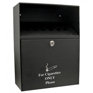 Popielniczka ścienna Q-CONNECT, 7l, czarna