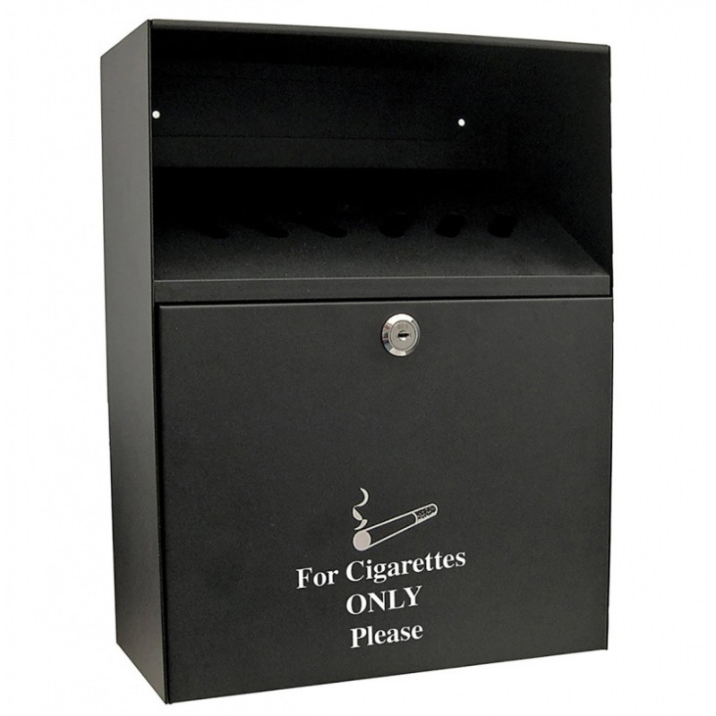 Popielniczka ścienna Q-CONNECT, 7l, czarna