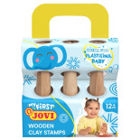 Stemple do plasteliny JOVI dla dzieci, zestaw 3 szt., mix kształtów, drewniane
