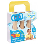 Stemple do plasteliny JOVI dla dzieci, zestaw 3 szt., mix kształtów, drewniane
