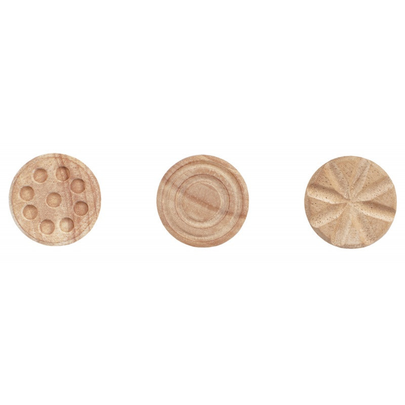 Stemple do plasteliny JOVI dla dzieci, zestaw 3 szt., mix kształtów, drewniane