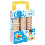 Wałki do plasteliny JOVI dla dzieci, zestaw 3 szt., mix kształtów, drewniane