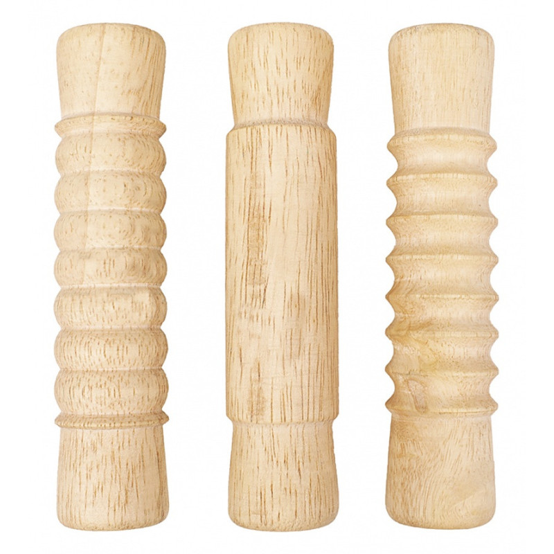 Wałki do plasteliny JOVI dla dzieci, zestaw 3 szt., mix kształtów, drewniane