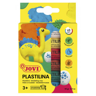 Zestaw plasteliny JOVI, 6x15g, mix kolorów