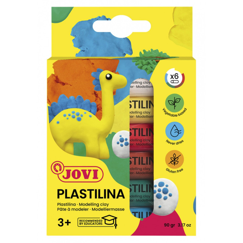 Zestaw plasteliny JOVI, 6x15g, mix kolorów