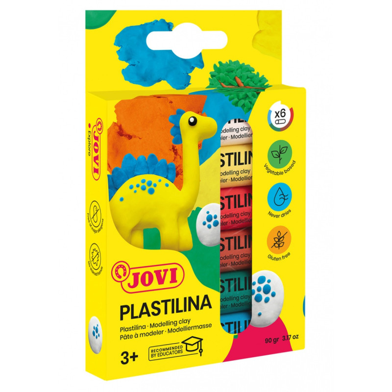 Zestaw plasteliny JOVI, 6x15g, mix kolorów