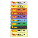 Zestaw plasteliny JOVI, 10x15g, 8 kolorów basic + 2 świecące w ciemności, mix kolorów