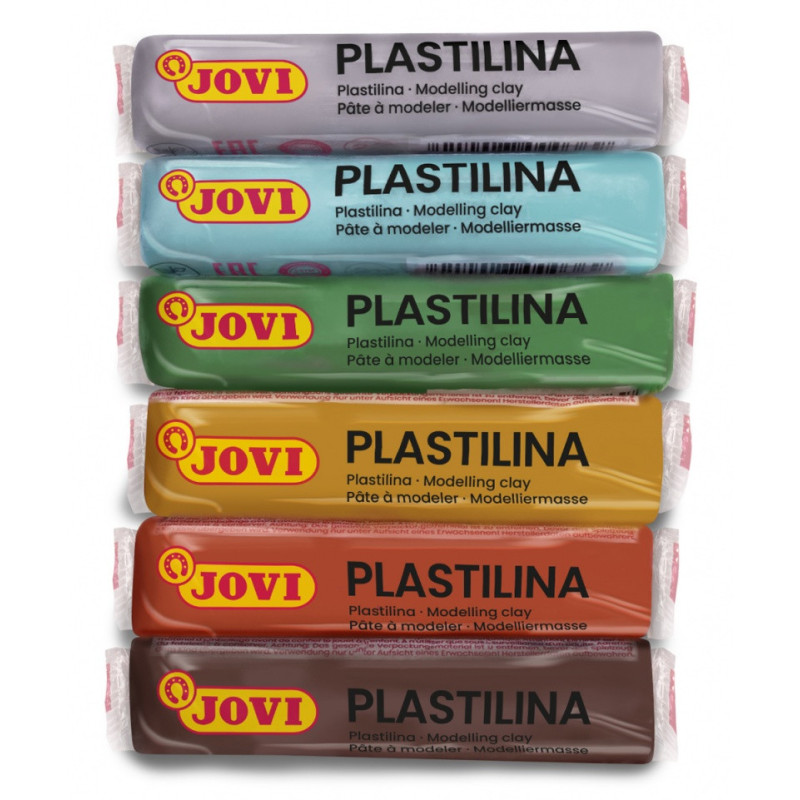 Zestaw plasteliny JOVI, 6x15g, kolory natury, mix kolorów