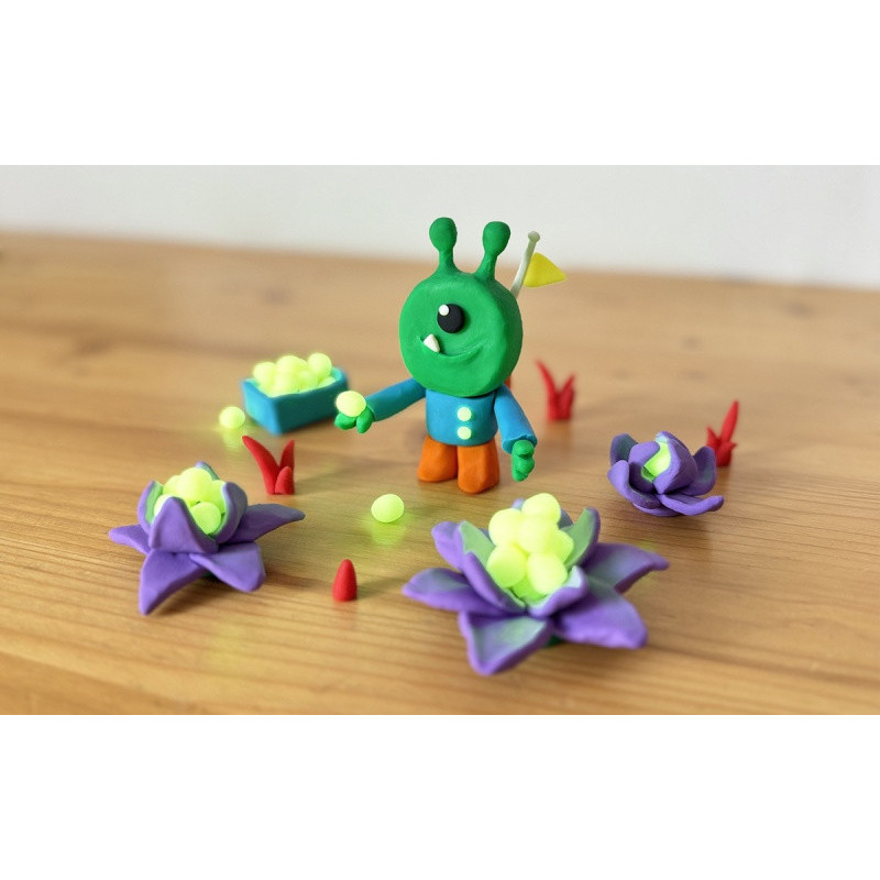 Zestaw plasteliny JOVI, 10x50g, 8 kolorów basic + 2 świecące w ciemności, mix kolorów