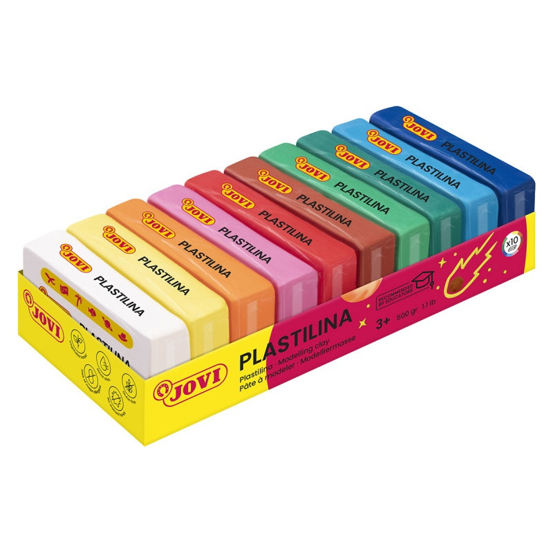 Zestaw plasteliny JOVI, 10x50g, mix kolorów