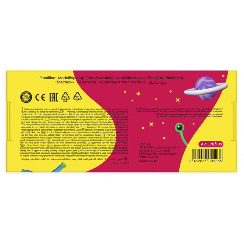 Zestaw plasteliny JOVI, 10x50g, mix kolorów