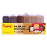 Zestaw plasteliny JOVI, 6x50g, kolory wielokulturowe, mix kolorów