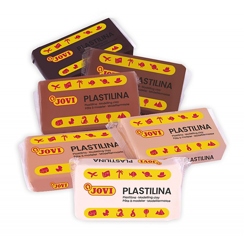 Zestaw plasteliny JOVI, 6x50g, kolory wielokulturowe, mix kolorów