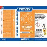 Uniwersalny preparat do usuwania tłuszczu TENZI, zapach pomarańczy, anglojęzyczna etykieta, 1l