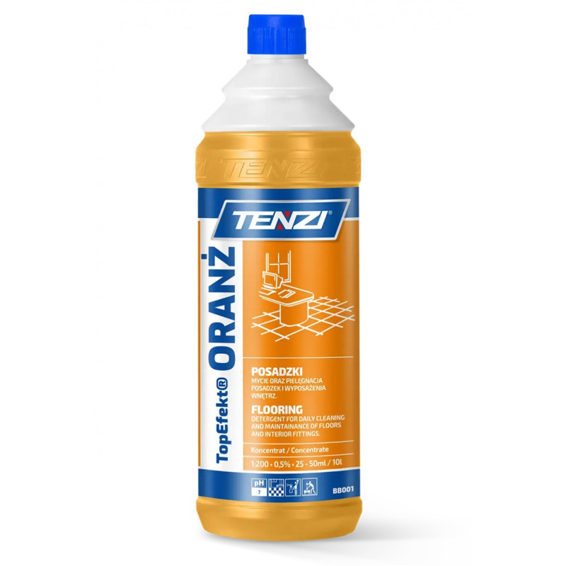 Neutralny płyn do mycia posadzek TENZI, Topefekt, zapach pomarańczy, Oranż, 1l