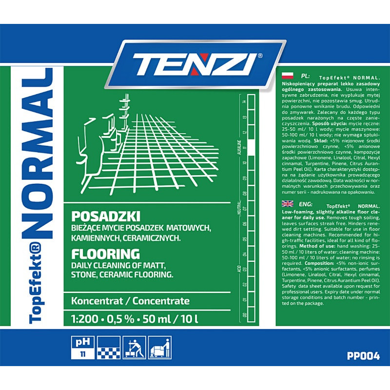 Preparat myjący do posadzek matowych TENZI, Topefekt Normal, 5l