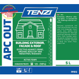 Koncentrat do mycia fasad, elewacji, tarasów TENZI, Apc Out, anglojęzyczna etykieta, 5l