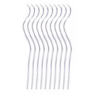 Świeczki spiralne PARTY GO, 14cm, 10 szt., srebrne