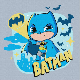 Malowanie po numerach IDEYKA, 25x25 cm, Batman: Bohater Ciemności, 1 szt.