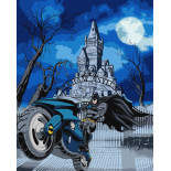 Malowanie po numerach IDEYKA, 40x50 cm, metallic, Batman: Batcycle, 1 szt.