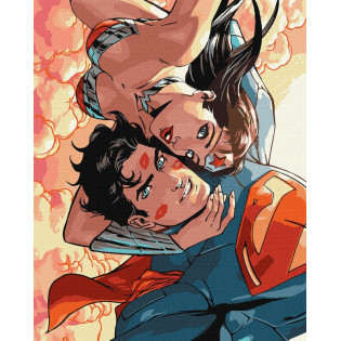 Malowanie po numerach IDEYKA, 40x50 cm, Wonder Woman: Uściski, 1 szt.