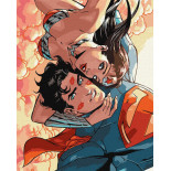 Malowanie po numerach IDEYKA, 40x50 cm, Wonder Woman: Uściski, 1 szt.