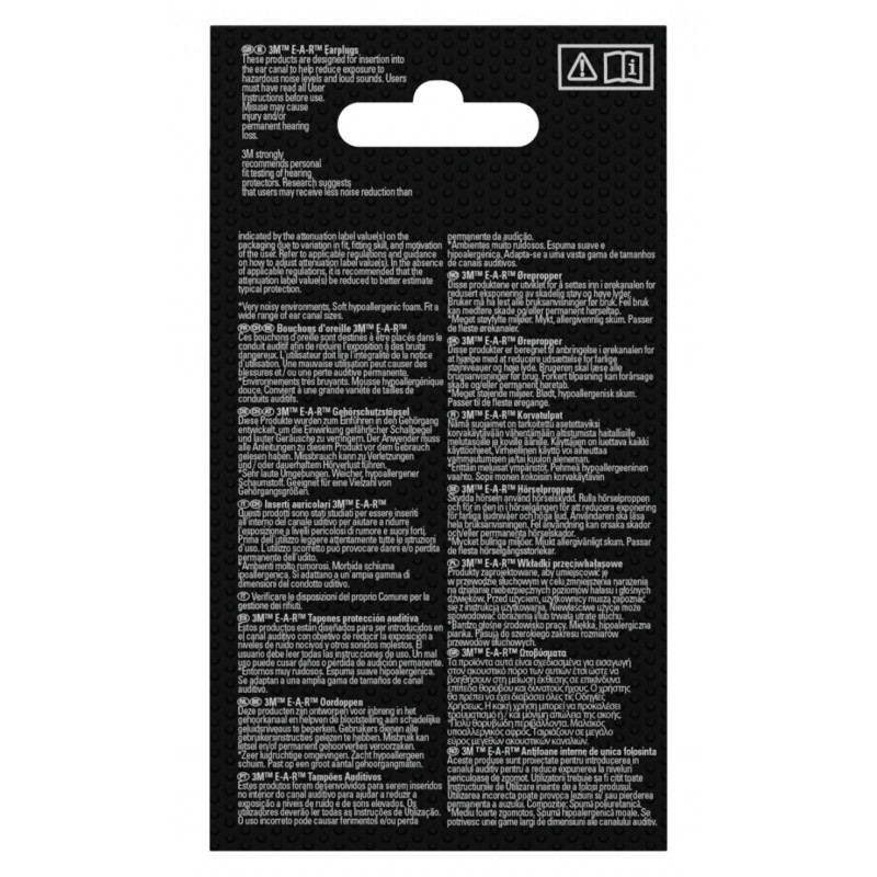 Zatyczki do uszu 3M (EARFXC5), 5 par, żółte