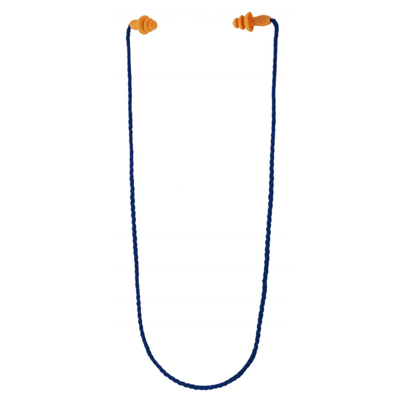 Zatyczki do uszu na sznurku 3M (1271C1), 1 para + etui, pomarańczowo-niebieskie