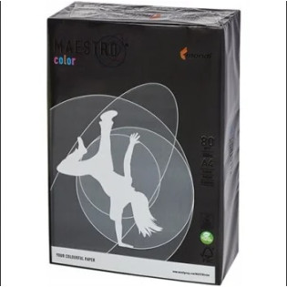 PAPIER KSERO KOLOR A4 80G CZARNY MAESTRO B100
