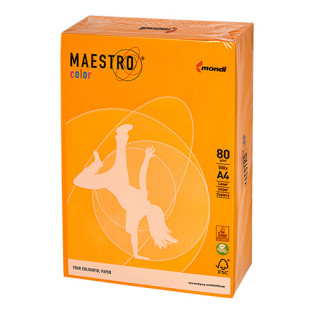 PAPIER KSERO KOLOR A4 80G POMARAŃCZ MAESTRO AG10