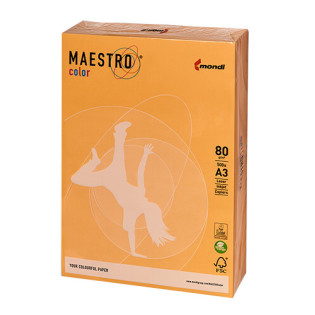 PAPIER KSERO KOLOR A4 80G POMARAŃCZ MAESTRO NEOOR