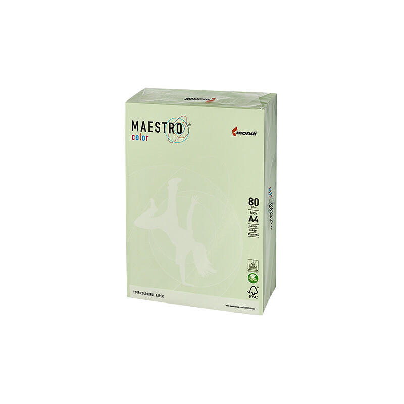 PAPIER KSERO KOLOR A4 80G ZIELONY MAESTRO GN27