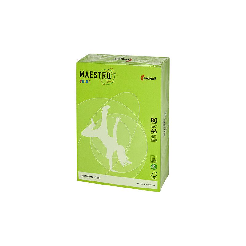 PAPIER KSERO KOLOR A4 80G ZIELONY MAESTRO LG46