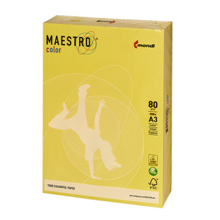 PAPIER KSERO KOLOR A4 80G ŻÓŁTY MAESTRO CY39