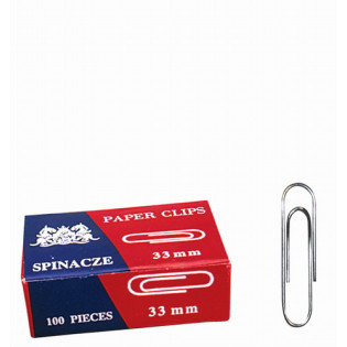 SPINACZ BIUROWY METAL. 33MM OP. 100SZT