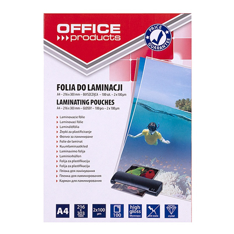 FOLIA DO LAMINOWANIA A4 100 MIC.