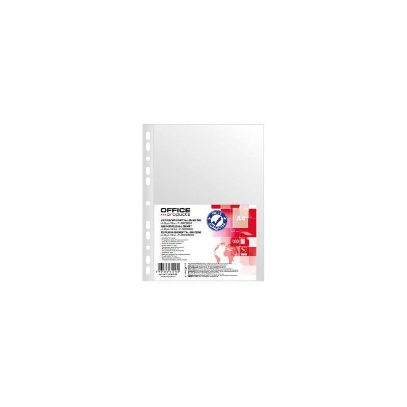 KOSZULKI A4 OFFICE PRODUCT 50MIC 100 SZT GROSZKOWA
