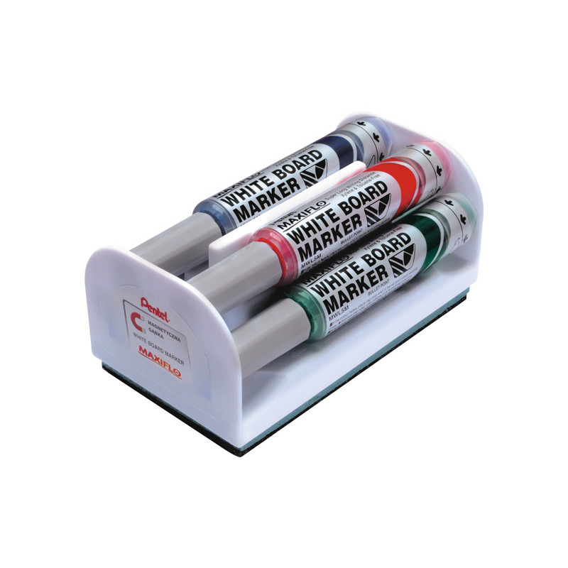 MARKER DO TABLIC PENTEL MWL5M 4 KOLORY+GĄBKA