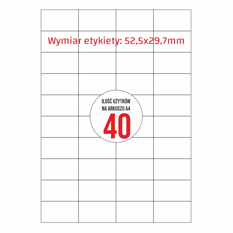 ETYKIETA ADRESOWA  52X29MM