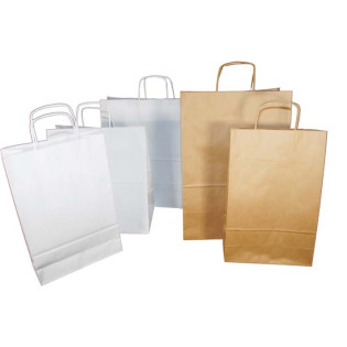TORBA ECOBAG 240X100X320 BIAŁA 100G 