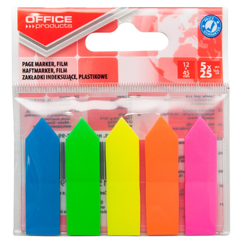 ZAKŁADKA OFFICE 45X12MM 5 KOL. STRZAŁKA 14223737