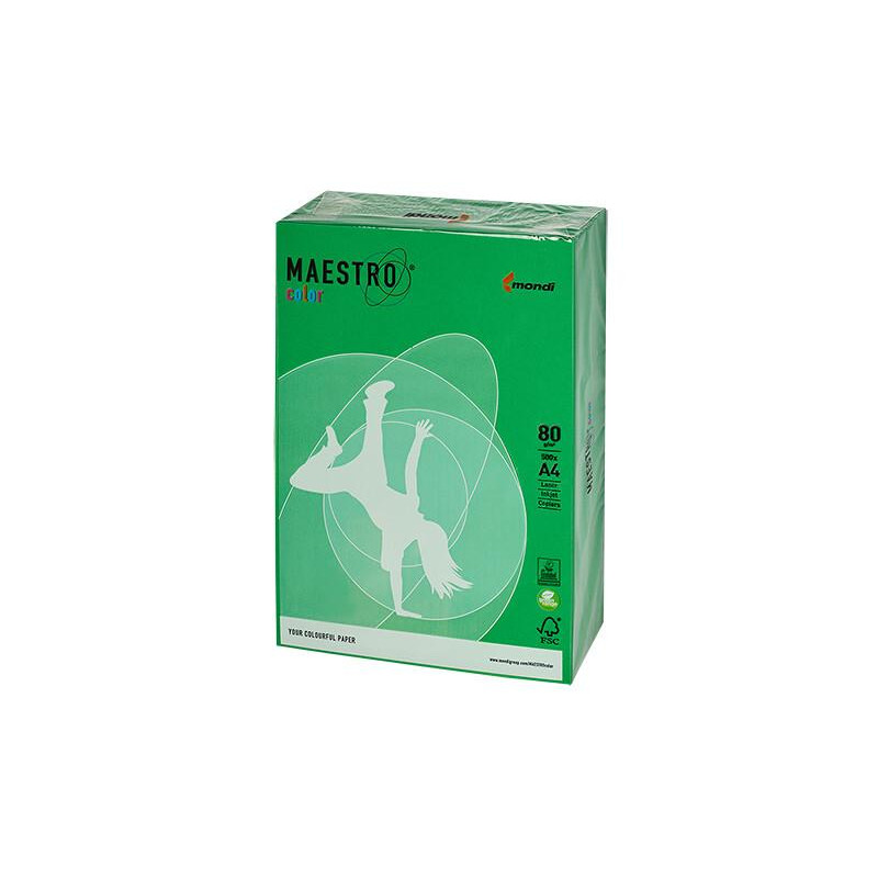 PAPIER KSERO KOLOR A4 80G C.ZIELONY MAESTRO DG47